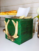 Ebros Wildlife Buck Elk Deer Trophy Antlers Tissue Box Cover Sculpture 6.25"H