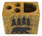 Rustic Western Black Bear By Pine Trees Silhouette Toothbrush Toothpaste Holder