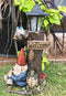 Ebros Summer Slumber Garden Gnome With Buddy Turtle Solar Path LED Light Garden Statue
