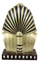 Golden Mask of King Tut Statue 8"H Egyptian Pharaoh Vulture and Cobra Crown Bust