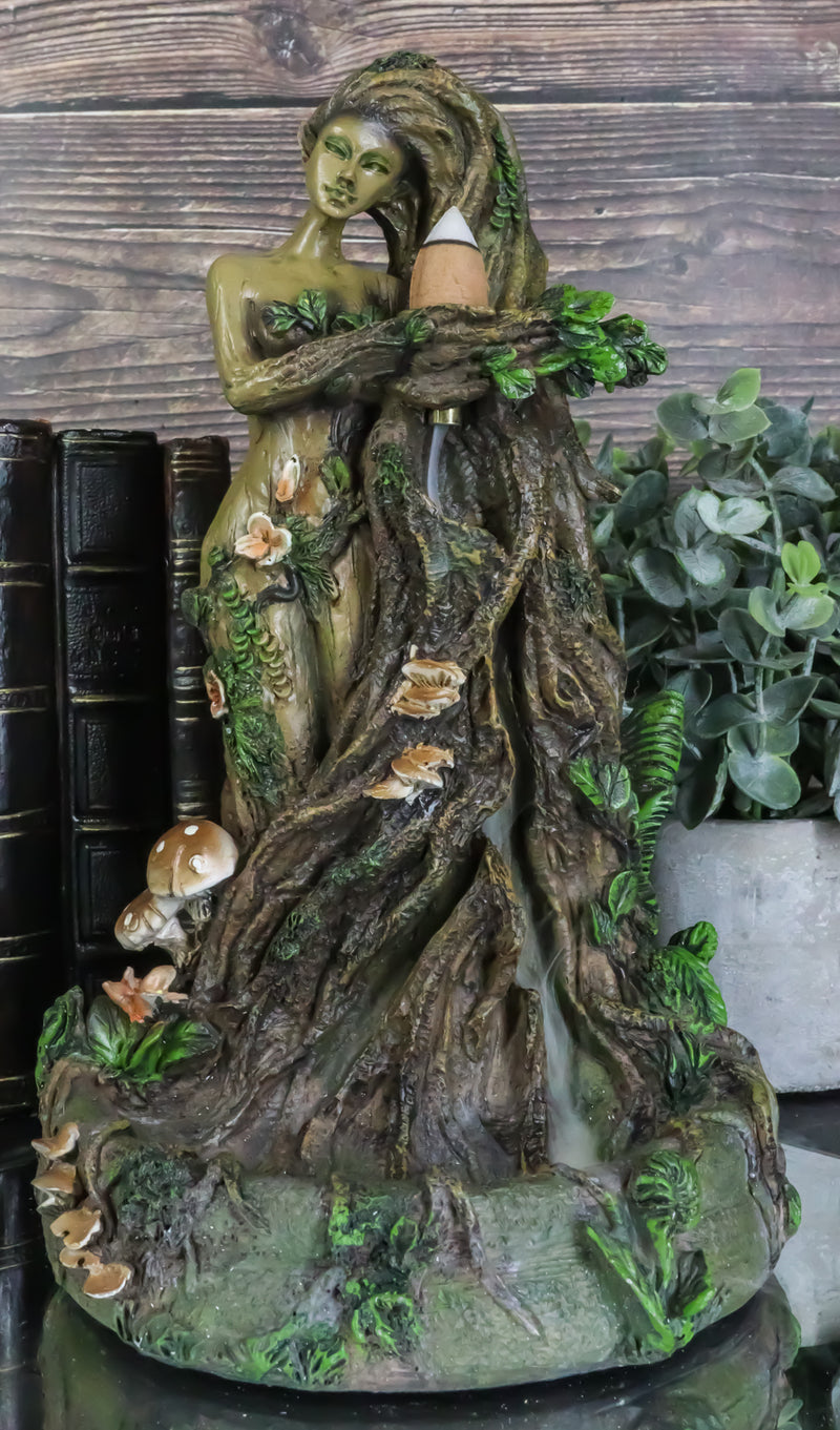 Forest Celtic Greenman Tree Woman Gaia Ent Backflow Incense Cone Burner Decor