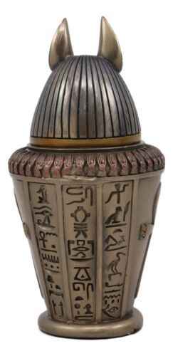 Ebros Egyptian Gods And Deities Duamutef Canopic Jar 5.75"H Four Sons Of Horus - Ebros Gift