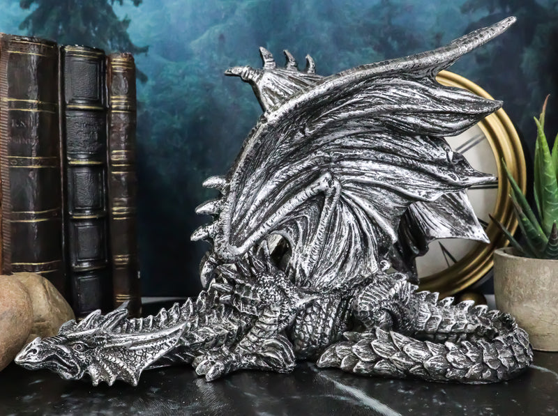 Silent Killer Gothic Prowling Dragon With Open Wings Shelf Sitter Figurine