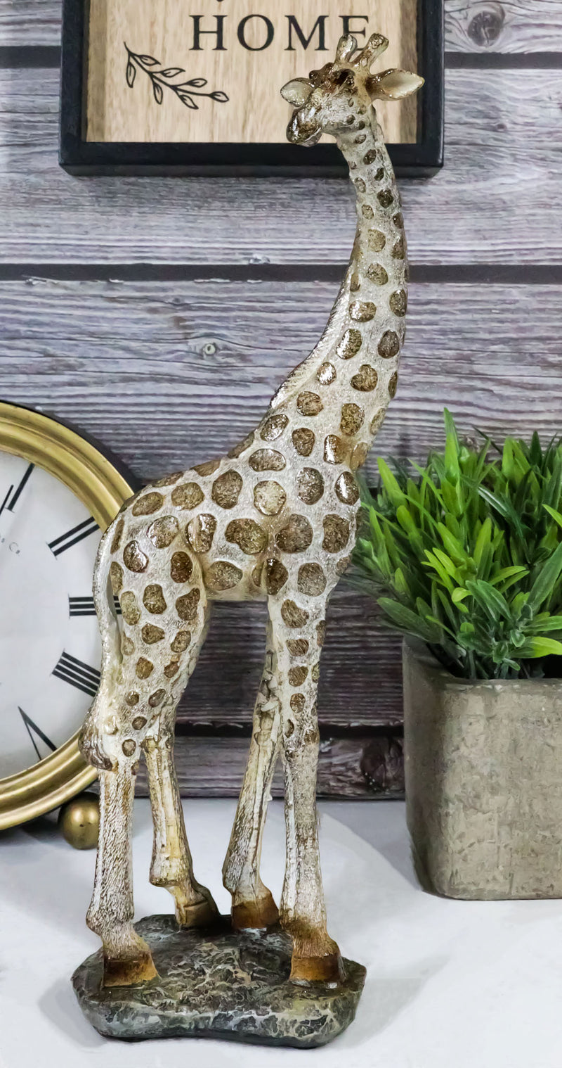 Ebros Large Mosaic Giraffe Statue 11" Tall Safari Savannah Standing Reticulated Giraffe Long Neck Animal Figurine Decor