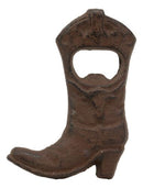 Pack Of 2 Rustic Western Longhorn Steer Cowboy Boot Cast Iron Bottle Cap Opener