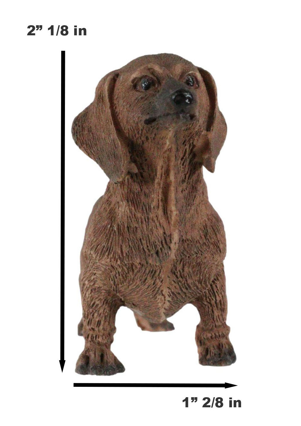 Adorable Lifelike Pet Pal Chocolate Dachshund Sausage Dog Miniature Figurine - Ebros Gift
