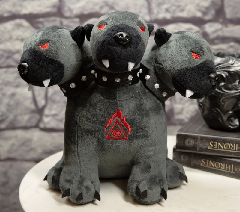 Ebros Greek Mythology Hades Underworld Cerberus Hydra Dogs Luxe Soft Plush Toy Doll