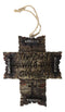 Rustic Western Christian Bible Verses Crosses Set of 4 Christmas Tree Ornaments