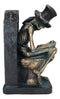 Constipated Skeleton With Raven On Graveyard Toilet Bowl Reading Book Figurine