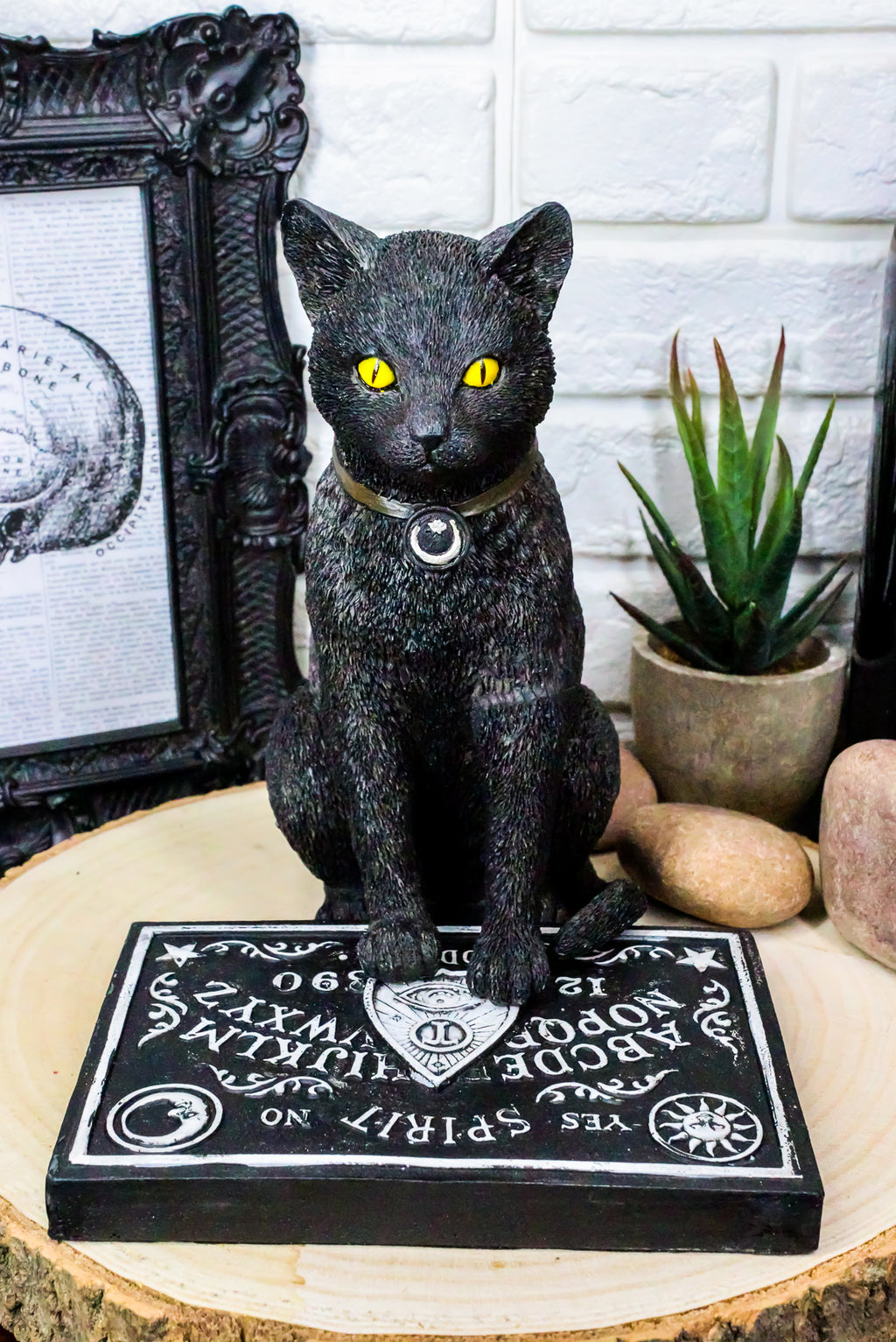 Ebros Witching Hour Halloween Black Cat With Ouija Spirit Board & Plan ...