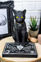 Ebros Witching Hour Halloween Black Cat With Ouija Spirit Board & Planchette Figurine