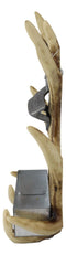 Rustic Western Faux Stag Deer Antlers Wall Bottle Cap Metal Opener With Basin