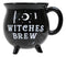 Ebros Wicca Sacred Crescent Moon Witches Brew Black Cauldron Coffee Tea Mug Cup 14oz