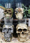 Gothic Greenman Diamond Steampunk And Tribal Skulls Resin Shot Glass Set Of 4