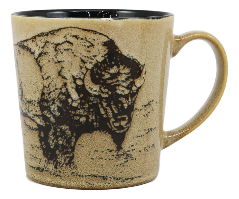 Ebros Sacred Lightning American Buffalo Bison Beverage Ceramic Coffee Mug