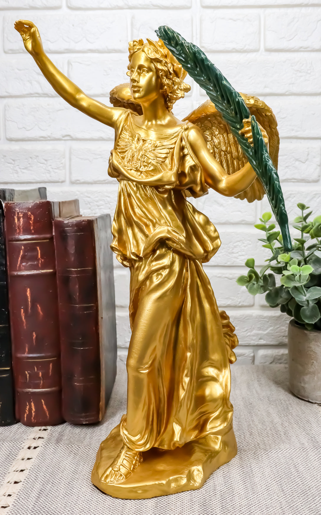 Ebros Augustus Saint Gaudens Rendition of Allegorical Winged Victory Statue 12"H