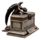 Ebros Bronzed Weeping Angel Holding Wreath Jewelry Box Small Urn Figurine 6"Long