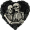 Ebros to Have & to Hold Skeleton Lovers on Black Rose Wreath Trinket Box