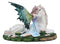 Beautiful Fae Goddess Fairy Princess With Rare Unicorn Friend Statue Magic Decor