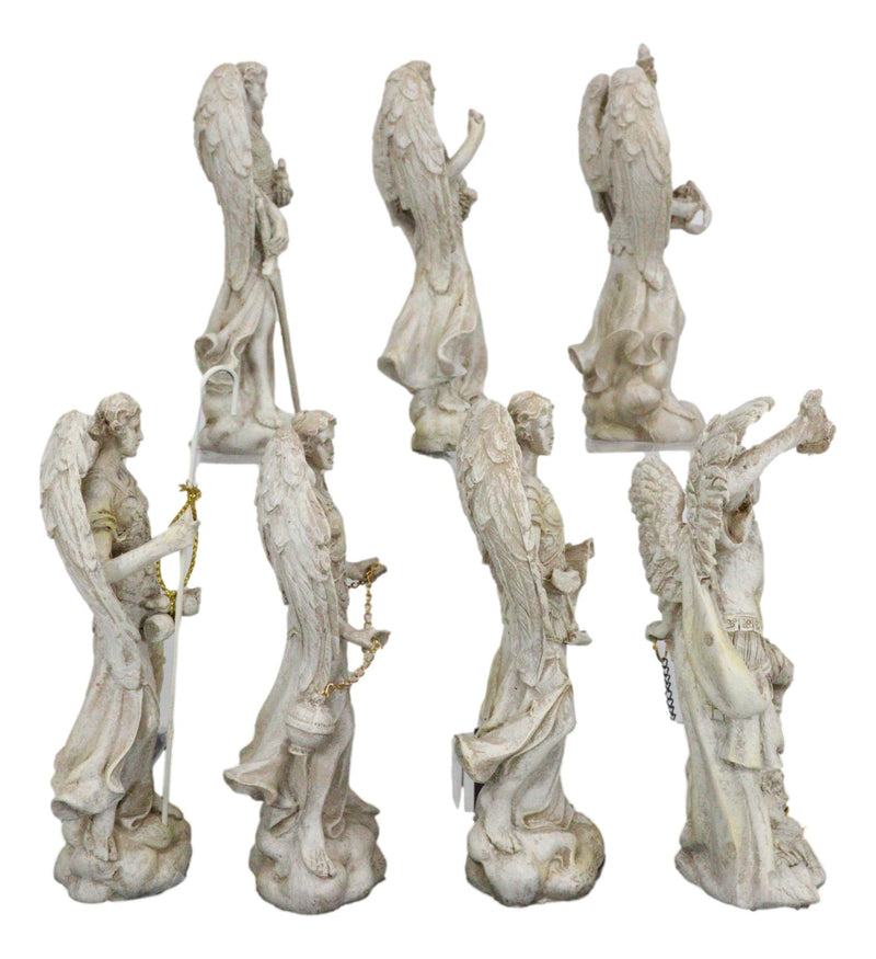 Archangel Michael Gabriel Raphael Sealtiel Barachiel Uriel Jegudiel Figurine Set