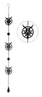 Steel Metal Sigil of Baphomet Pentagram Star Sabbatic Goat Wind Chime Decor