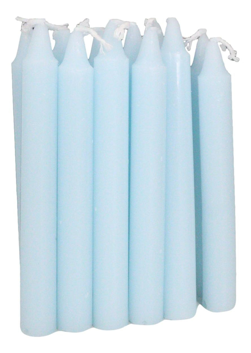 Light Blue Peace Protection Pack of 12 Wicca Occult Witch Spell Chime Candles