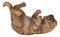Wet Your Whiskers Drinking Brown Striped Kitten Cat Wine Bottle Holder Figurine