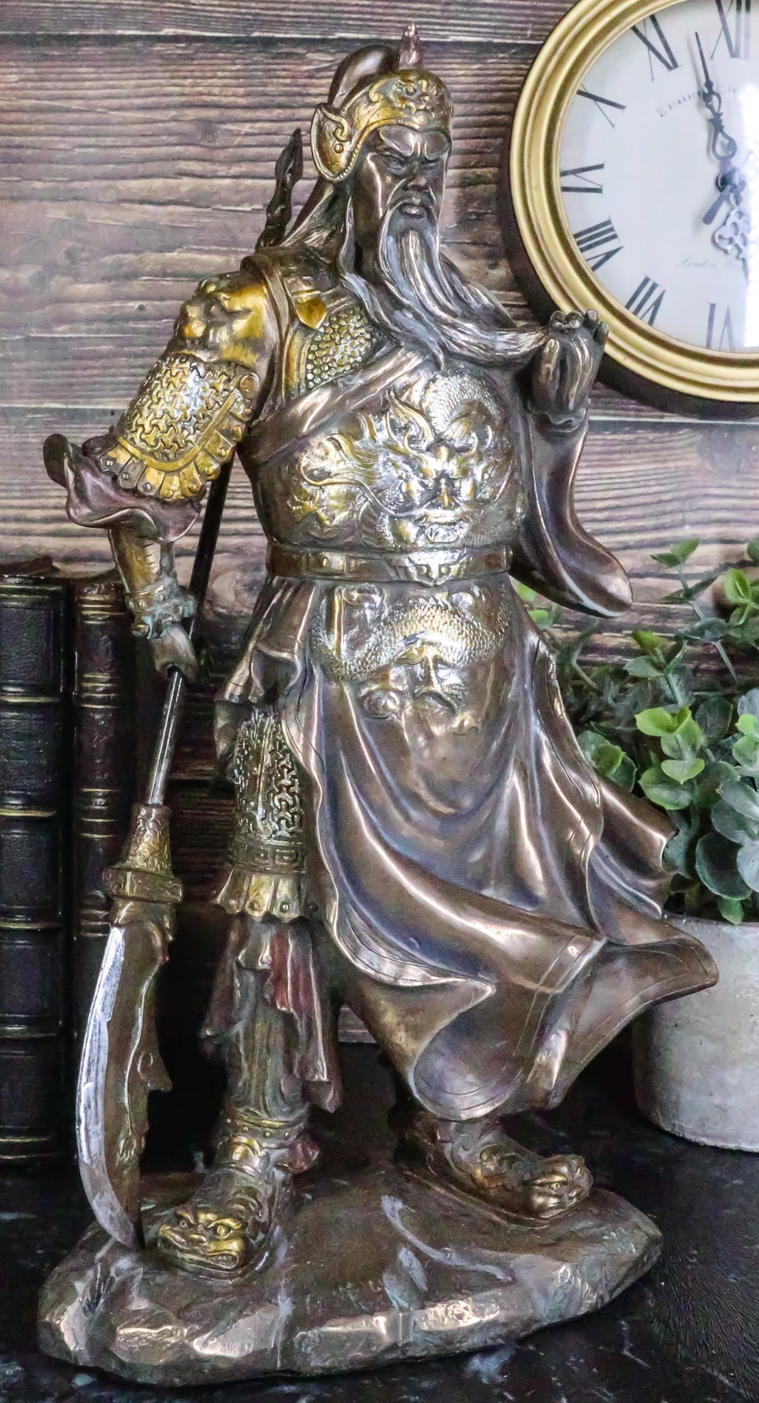 Ebros Warlord Liu Bei General Guangong Guan Yu Statue Romance of the Three Kingdoms