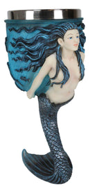 Ebros Sirens Of The Sea Blue Mermaid Octopus With Tail Fin Stem Wine Goblet