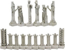 Ebros Gift Frank Lloyd Wright Architecture Midway Gardens Complex Collectible White and Black Geometrical Sprites Chess Pieces Set with 5" Tallest Sprite Piece Figurines