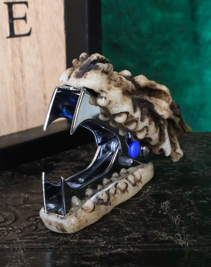 Skeleton Ossuary Bone Dragon Head Staple Remover 3.25"L Desktop Office Accessory