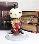 Ebros Lightning Lucky The Rock Star Skeleton Electric Bass Guitar with Spiked Mohawk Statue 3.75" Tall Unfortunate Luck of The Lightning Bassist Rocker Skulls Skeletons Collectible Figurine
