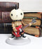 Ebros Lightning Lucky The Rock Star Skeleton Electric Bass Guitar with Spiked Mohawk Statue 3.75" Tall Unfortunate Luck of The Lightning Bassist Rocker Skulls Skeletons Collectible Figurine