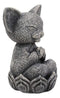 Ebros Feng Shui Zen Japanese Jizo Cat Monk On Lotus Throne Mini Statue 4" Tall