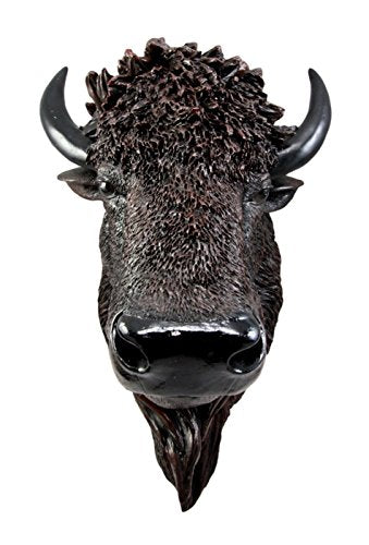Ebros Large Bison Buffalo Hanging Wall Decor Sculpture Plaque Figurine 18.5" H - Ebros Gift