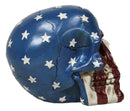Ebros Patriotic US American Flag Star Spangled Banner Skull Decorative Figurine 5.5"Long Macabre Collectible Statue Historical Pride And Prejudice Freedom Decor of Skulls or Halloween Themed Sculpture
