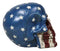 Ebros Patriotic US American Flag Star Spangled Banner Skull Decorative Figurine 5.5"Long Macabre Collectible Statue Historical Pride And Prejudice Freedom Decor of Skulls or Halloween Themed Sculpture