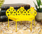 Pack Of 2 Enchanted Fairy Garden Miniature Metal Yellow Ladybug Nook Park Bench