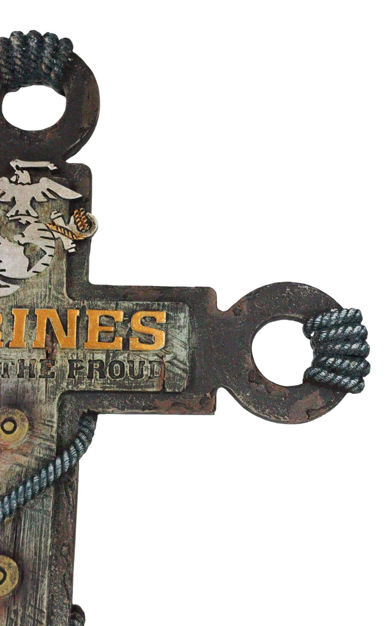 Rustic Western Faux Wooden Nautical Anchor Marines The Few The Proud Wall Cross