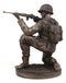 WW2 Soldier Taking Aim Statue 8.75"Tall Military Rifle Unit Infantry Figurine