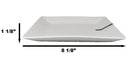 Ebros Pack Of 4 Kitchen And Dining Modern Contemporary Design Porcelain Square Appetizer Plates 8.25"Wide Restaurant Supply Grade Dishwasher And Microwave Safe Perfect For Salad Dessert Hors d'oeuvre