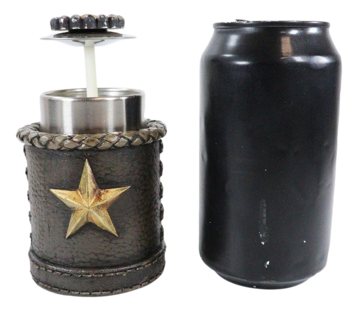 Rustic Lone Western Star Cowboy Sheriff Toothpick Holder With Spring Barrel - Ebros Gift