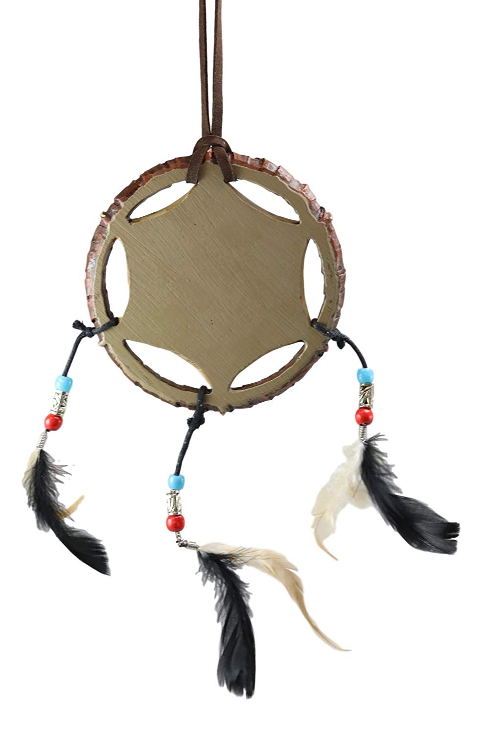 Ebros Native American Sacred Buffalo Bison Cattle Dreamcatcher With 3 Beaded Feathers
