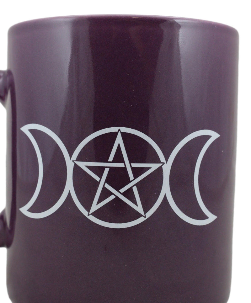 Pack Of 2 Wiccan Triple Goddess Moon Waxing Full Waning Moons Bone China Mugs