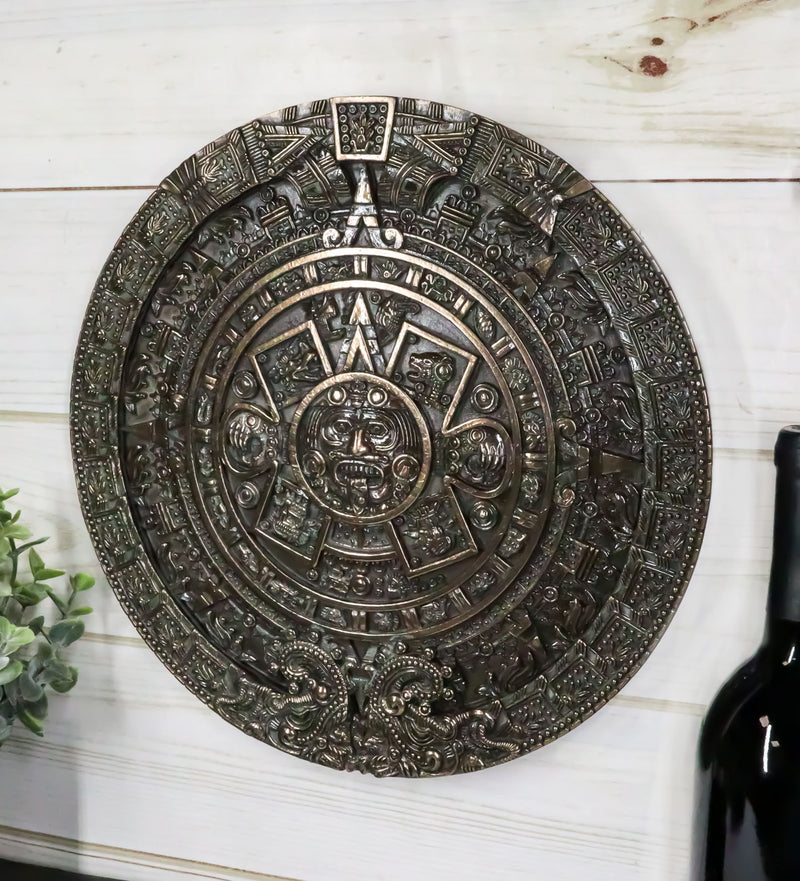 Mexica Aztec Maya Solar Sun Xiuhpohualli & Tonalpohualli Wall Calendar Plaque