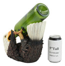 American Pride Patriotic Drinking Bald Eagle Wine Bottle Holder Figurine 11.25"L