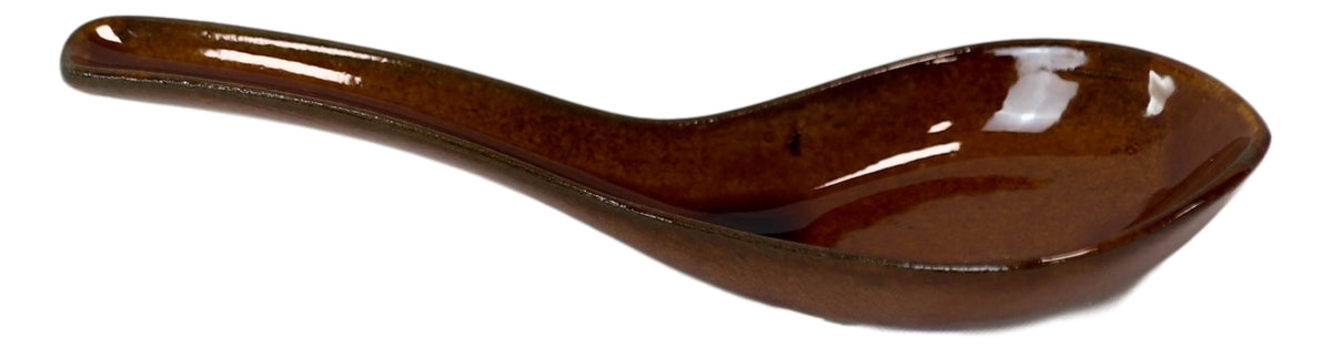 Ebros Made In Japan Modern Sleek Glazed Ceramic Cherry Red Soup Spoons Set Of 6 - Ebros Gift