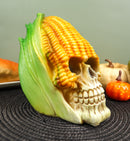 Ebros Vegetable Produce Maize Corn Skull Statue 6.25" Long Resin Figurine