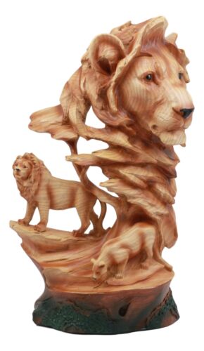 Ebros Savanna Safari Lion Bust Statue 13"Tall Lion King Pride Rock Lion Family