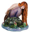 Ebros Sheila Wolk Masterpiece Quietude Mermaid Statue 4.25" Tall Mythical Fantasy Mermaid Praying by A Lagoon Nautical Decor Figurine